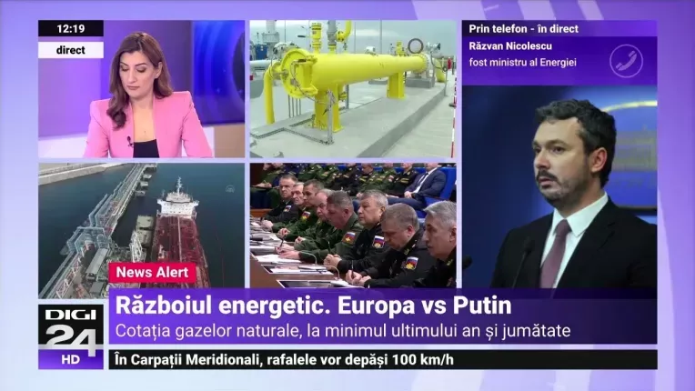 Cotatia gazelor naturale europene a ajuns la nivelul din vara anului 2021