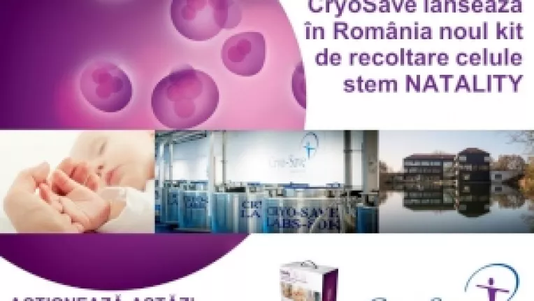 CryoSave, lider european in domeniul celulelor stem, lanseaza in Romania noul kit de recoltare NATALITY