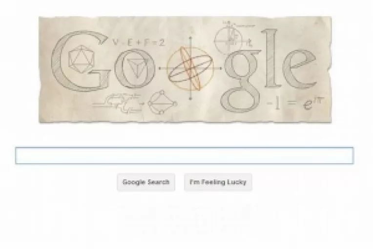 Google il omagiaza printr-un Doodle pe matematicianul LEONHARD EULER, la 306 ani de la nasterea sa