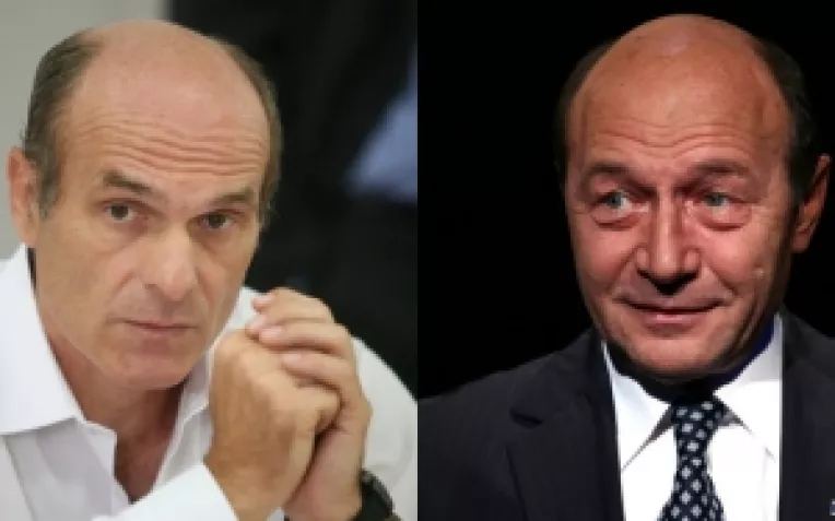 Jurnalistul Cristian Tudor Popescu, persiflat de presedintele Traian Basescu 