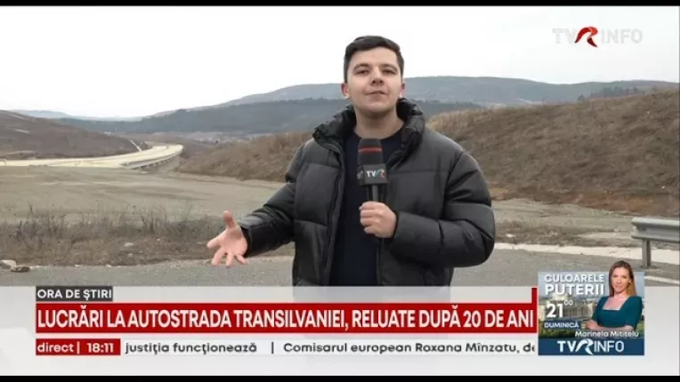Lucrari la un segment din Autostrada Transilvaniei, reluate dupa ani de pauza.